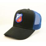 Customized Blank Woven Patch Trucker Cap 5 Panel Curved Long Bill