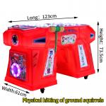 Red Two Person Coin Arcade Machine Physical Ground Mouse Game Machine for sale