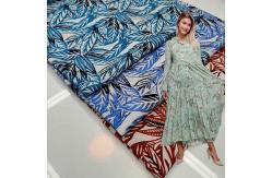 China Leaf Pattern Rayon Poplin Printed Woven Fabrics 142cm Width Anti Bacteria supplier