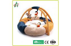 China AZO Free bOA fabric Baby Gym Play Mat With Mini Plush Animal Toys supplier