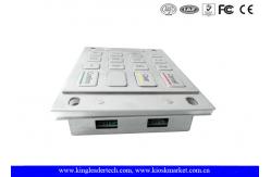 China Dust Proof Usb Numeric Keypad , Metal Keypad With 4x4 Matrix and Flush Keys supplier