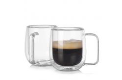 China 12oz Clear Glass Coffee Mug Double Wall Insulated Glasses supplier