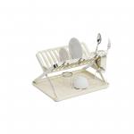Household Foldable Stainless Steel Dish Rack Dish Drainer Board Dish Drying Rack for sale