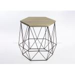 Hexagon Wire Width 40cm Height 42cm Metal Basket Coffee Table for sale
