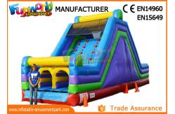China 0.55 MM PVC Tarpaulin Inflatable Obstacle Course ,  Inflatable Climbing Wall And Slide supplier