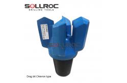 China 171mm 4 Wings Chveron Drag Bits With 3 1/2'' API REG Pin supplier