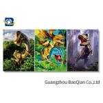 Black Frame Lenticular Flip 3D Pringting Dinosaur / Elephent Image No Harm Material for sale