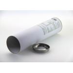 Stretch Tin Lid silver , Gold Stamping Kraft Paper Tube Packaging , Wine Bottle paper cans for sale
