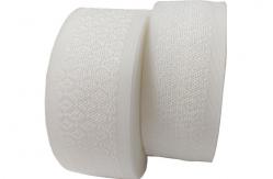 China White Woven Jacquard Webbing Roll 4.5cm Wide Poly Cotton Webbing supplier