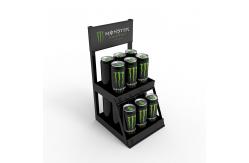 China Free Standing Sparkling Wine Display Shelf Metal Tube Display Stand with Removable Shelves supplier