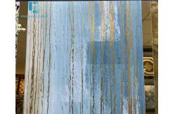 China Water Stone Fall Glossy Porcelain Tiles 24'X24' Anti Slip Bule Color Gold Line supplier