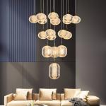 Highly Transparent Acrylic Lampshade Pendant Lamp 63W / 80W / 120W / 145W for sale