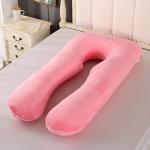 U Shaped 140*70cm Pregnancy Body Pillow 100% Polyester Fiber Filling for sale