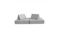 China Foldable Foam Play Couch Set Modular Play Sofa With 2 Triangle Pillows supplier