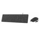 Wired Keyboard and Mouse Combo Black 24mm Thick Carbon Film Keys Keyboard 1200 DPI Resolution Plug And Play USB Interface for sale
