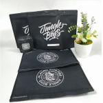 Aluminum Foil Zip Lock Plastic Bags Black Matte Rotogravure Printing With Window for sale