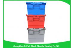 China Nestable heavy duty plastic storage containers with attached lids stackable supplier