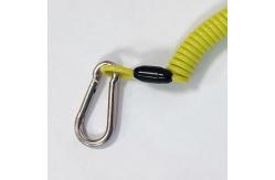 China Custom Spring Plastic Coating Coiled Wire Safety Lanyard For Fall Protection supplier
