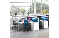 China 2 4 6 Person Modern Cubicle Workstation Metal Frame With Wardrobe supplier