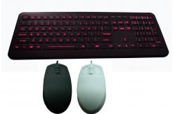 China Backlight dust proof rubber medical keyboard with numeric keys and Functions keys supplier