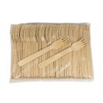 Biodegradable Compostable Disposable Spoon Knife Fork Bamboo Wooden Cutlery for sale