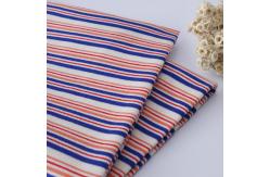 China Wear Resistant Double Knit Fabric , Two Sided Glossy Cotton Striped Fabric supplier
