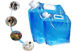 China 5 / 10 Litres Collapsible Plastic Water Container , Folding Water Bag For Mountaineer supplier