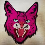 Support Custom Designer Clothing Embroidery Patches Leopard pattern for sale