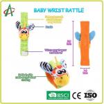 3.36 Ounces Baby Plush Rattle , ASTM Foot And Wrist Rattles