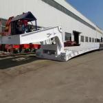 3 Axle 80t Customize Mechanical Suspension Detachable Gooseneck Lowbed Trailer