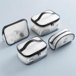 Clear Matt Toiletries Portable Traveling PVC Cosmetic Bag for sale