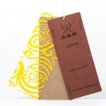 Custom Brown Kraft Paper Shoes Tags Plastic Hangtags With Design Printing for sale