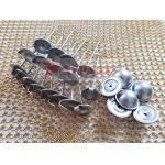 Insulation Blankets Round Hook Base Stainless Steel Lacing Anchors With Dome Cap for sale