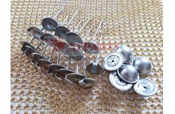 China Insulation Blankets Round Hook Base Stainless Steel Lacing Anchors With Dome Cap supplier