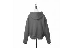 China Plaid Slolid Grey Color Woman Oversize Hoodie Cropped for Autumn supplier