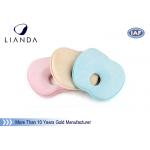 Blue Anti Rollove Baby Memory Foam Pillow Extra Soft Baby Plush Fabric for sale