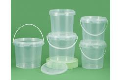 China Screen Printing Plastic Food Pail With Bucket Design For Convenience supplier
