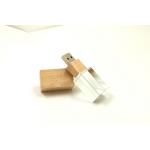 Wooden Cap Crystal USB Stick 32GB 64GB 128GB Flash Drives 15MB/S Ce Fcc Passed for sale