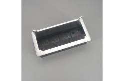 China Aluminum Alloy Plate Brush cover Conference Table Power Socket Hidden In Desktop supplier