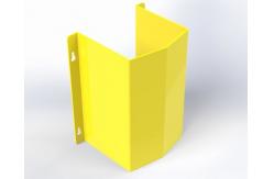 China Yellow Galvanised Pipe Protectors Hardware Fabrication Pipe Protection Guard supplier
