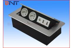 China Silver Pneumatic Meeting Table Standard Power Socket Pop Up 265*130*65 Mm supplier