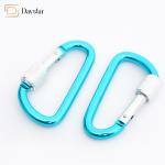 Snap Quick Hang Hooks Keychain Metal Accessories , D Ring Shape Locking Carabiners