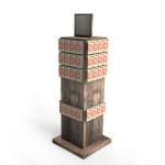 Classical Gridwall Display Racks Double Sided Free Standing Grid Wall With Wheels