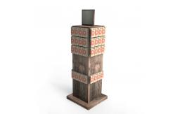 China Classical Gridwall Display Racks Double Sided Free Standing Grid Wall With Wheels supplier
