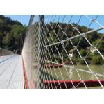 Stainless Steel Wire Rope Mesh Diamond Shaped Hole For Bridge Fencing Use for sale