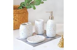 China Soap Dish Dispenser Toothbrush Holder Bathroom Set Custom Hotel Storage Jar supplier