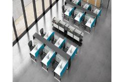China Water Proof Standard Office Table With Drawer Two  -  Six Office Desk Dividers supplier