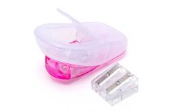 China Mouse Cute Shape Double Hole Kids Pencil Sharpener PS Plastic supplier
