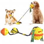 OEM Tug Of War Suction Dog Toy / Squeaky Dog Treat Ball Dispenser for sale