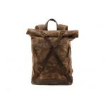 School College Rucksack Computer Bag , Canvas Leather Satchel Bookbag for sale